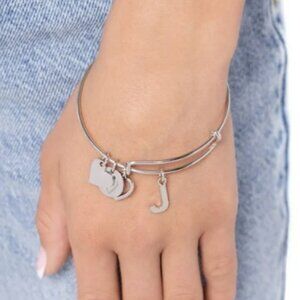 NEW Paparazzi MAKING IT INITIAL " J " Silver Bracelet Nip